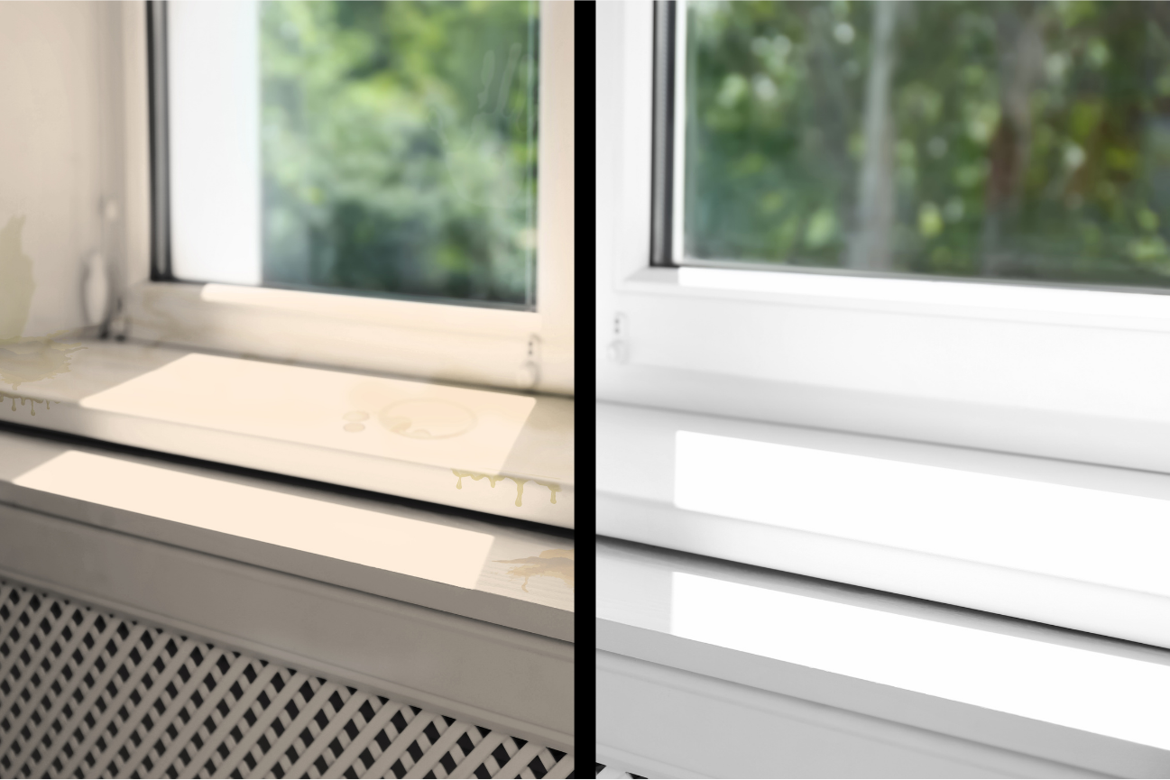 Deep cleaning service before and after - bathroom and kitchen transformation